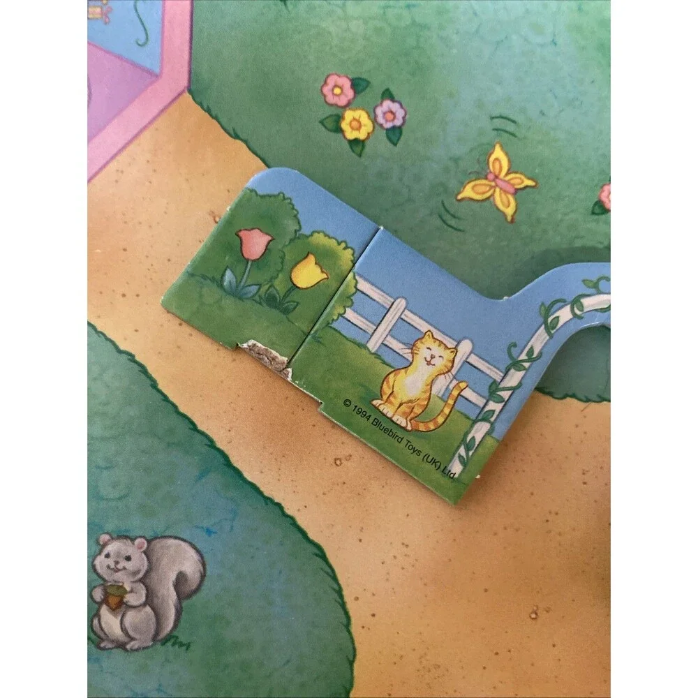 Vintage Polly Pocket Doll Party Board Game RoseArt 1994, Incomplete
